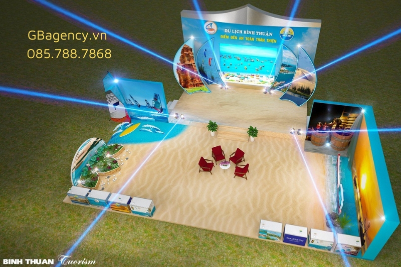 Thiết kế thi công gian hàng triển lãm thực tế tại GB