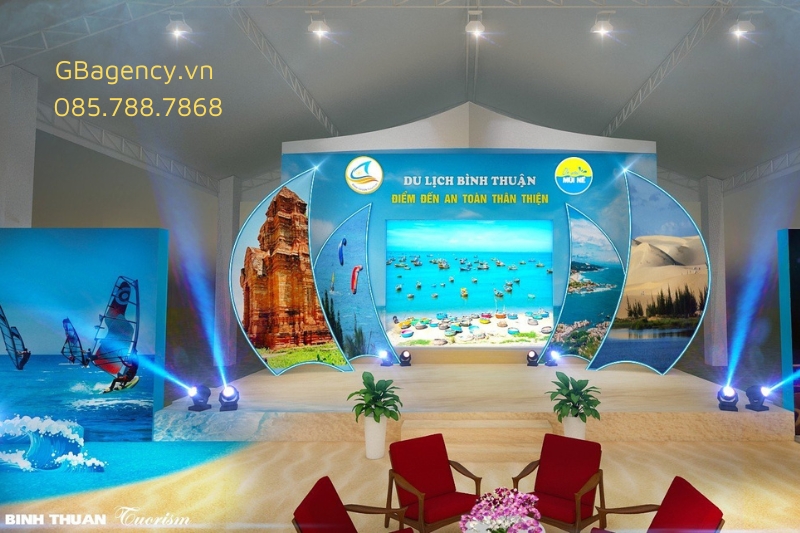 Thiết kế thi công gian hàng triển lãm thực tế tại GB