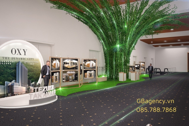 Thiết kế thi công gian hàng triển lãm thực tế tại GB