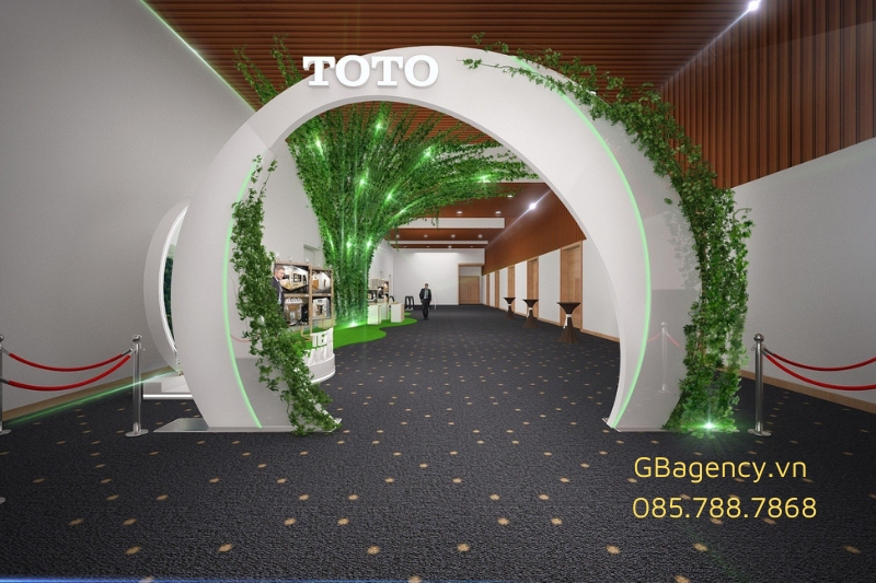 Thiết kế thi công gian hàng triển lãm thực tế tại GB