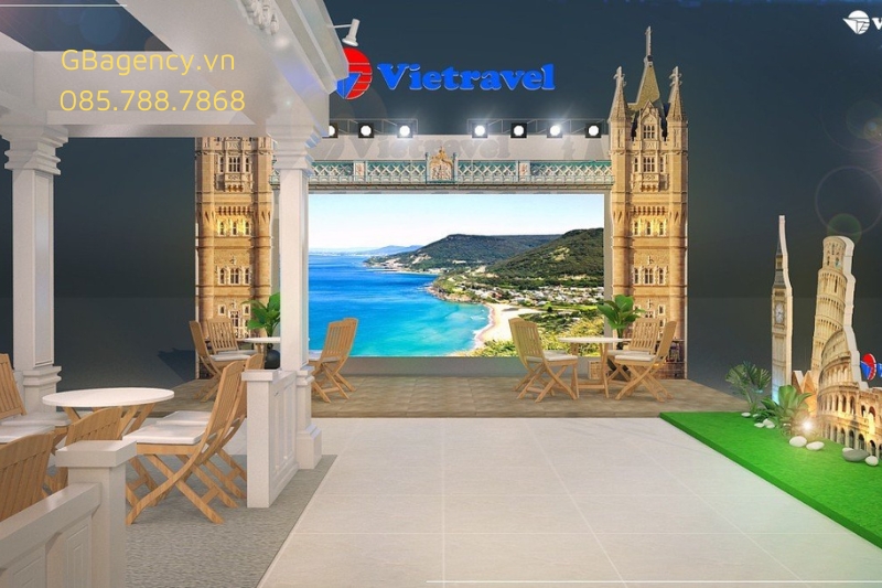 Thiết kế thi công gian hàng triển lãm thực tế tại GB