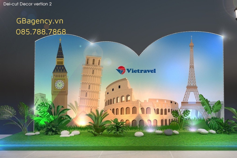 Thiết kế thi công gian hàng triển lãm thực tế tại GB