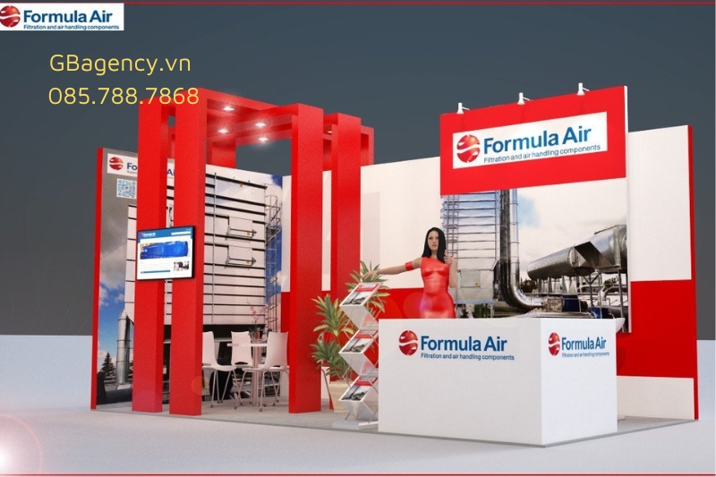 Thiết kế thi công gian hàng triển lãm thực tế tại GB