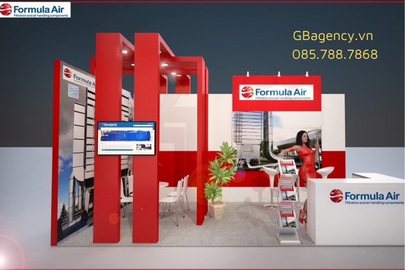 Thiết kế thi công gian hàng triển lãm thực tế tại GB