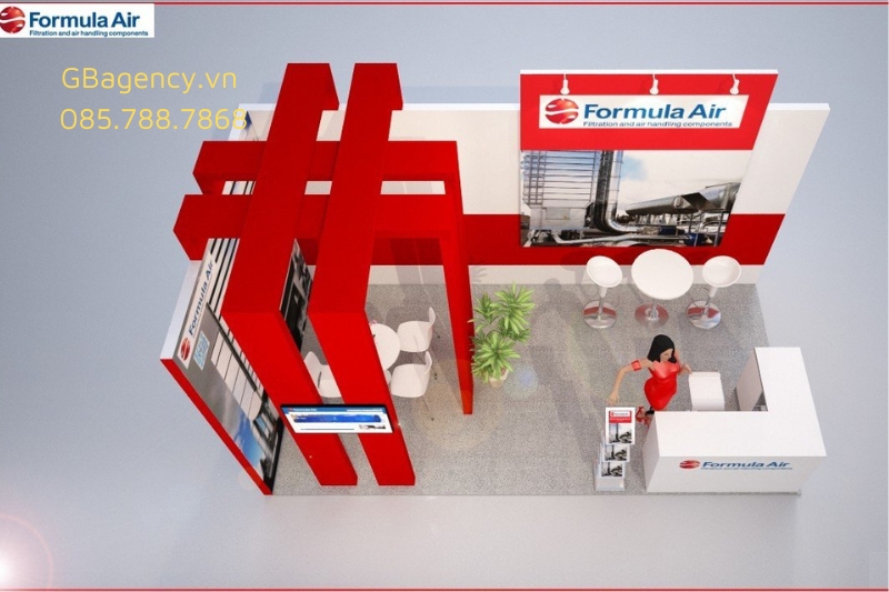 Thiết kế thi công gian hàng triển lãm thực tế tại GB