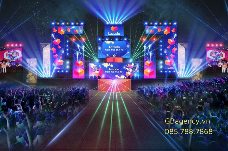 Thiết kế thi công gian hàng triển lãm thực tế tại GB