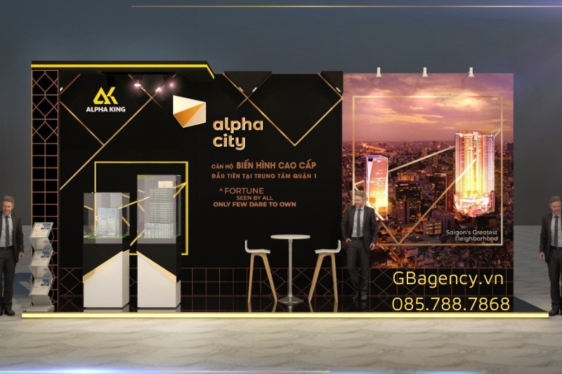 Thiết kế thi công gian hàng triển lãm thực tế tại GB