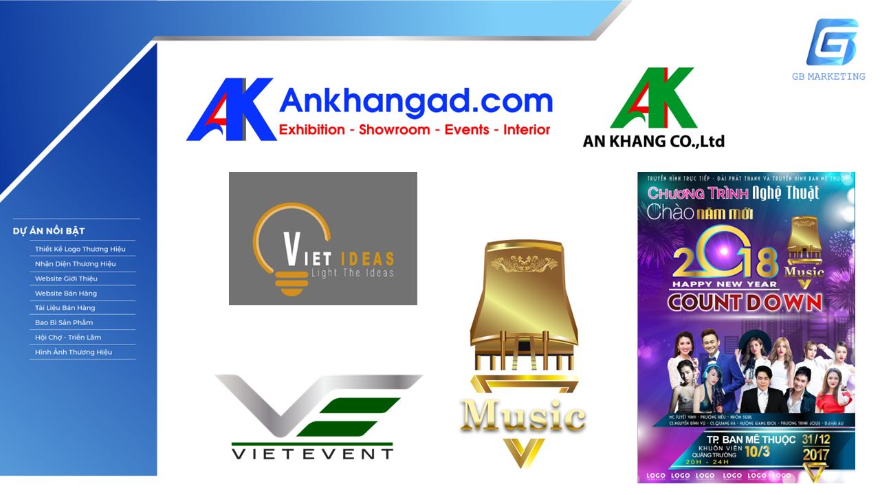 Thiết kế logo nhận diện thương hiệu tại GB